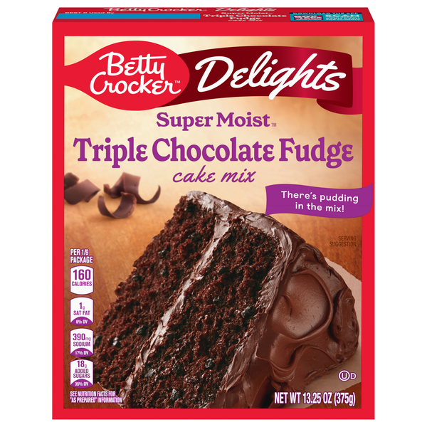 Betty Crocker Delights Super Moist Triple Chocolate Fudge Cake Mix