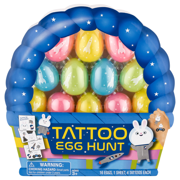 Mello Smello Easter Tattoo Egg Hunt Space Ages 3+