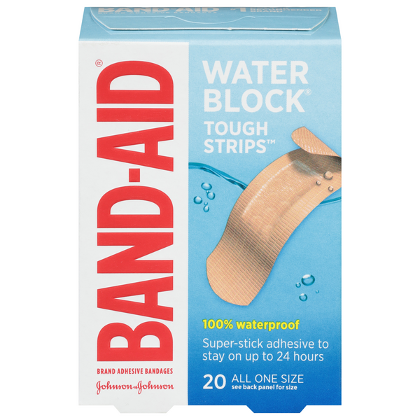 Save on Band Aid Bandages Tough Strips Waterproof 1 x 3 1 4 Inch Order Online Delivery Stop Shop