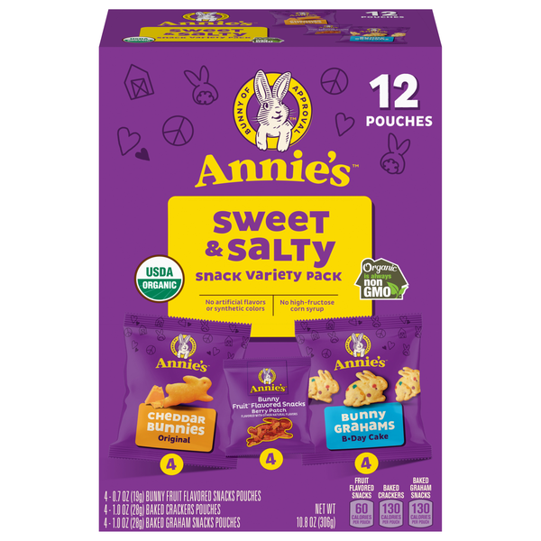 Annie's Organic Sweet & Salty Snack Variety Pack - 12 ct