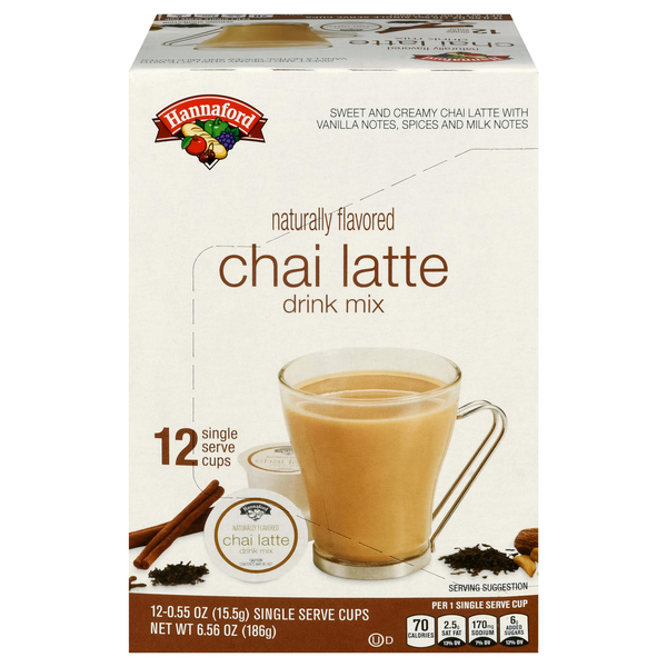 Hannaford Chai Latte Drink Mix Single Serve Cups