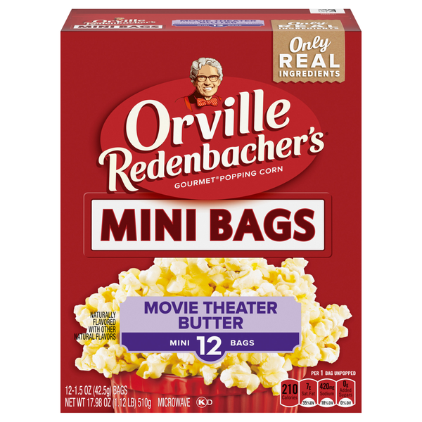 Orville Redenbacher's Movie Theater Butter Single Bags Microwave Popcorn