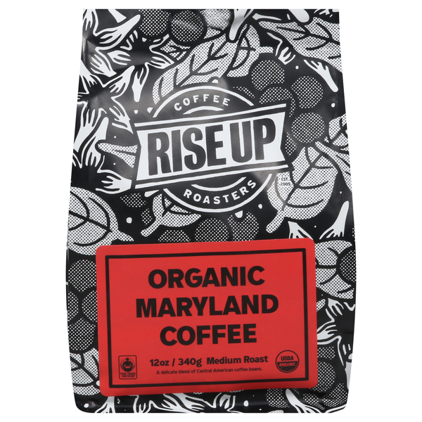 Rise Up Organic Maryland Medium Roast Whole Bean Coffee