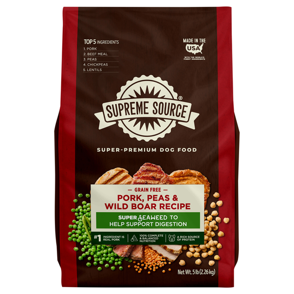 Supreme Source Grain Free Pork Peas & Wild Boar Recipe Dry Dog Food