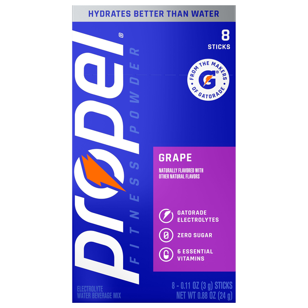Propel Grape Electrolytes Water Beverage Mix - 8 ct