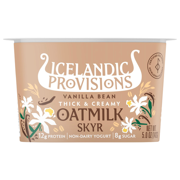 Icelandic Provisions Thick & Creamy Non-Dairy Vanilla Bean Oatmilk Yogurt