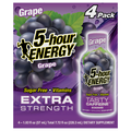 5-Hour Extra Strength Sugar Free Grape Energy Shot - 4 pk