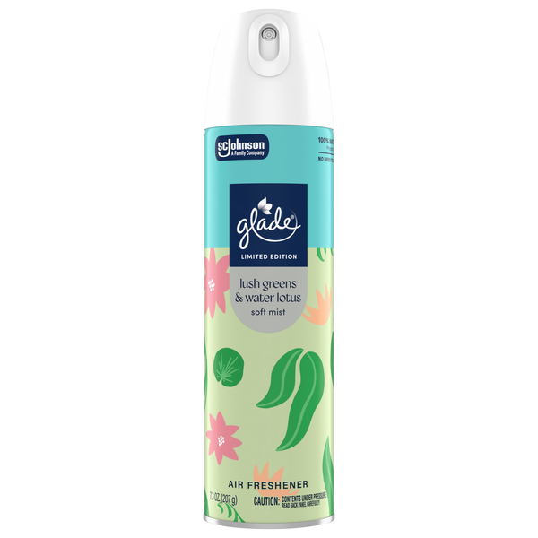 Glade Odor Fighting Lush Greens & Water Lotus Air Freshener Spray