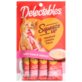 Delectables Squeeze Up Tuna & Salmon Lickable Cat Treat - 4 ct