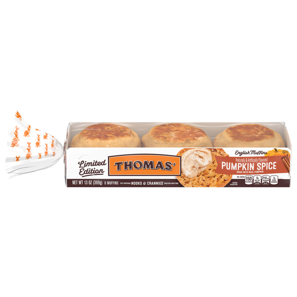 Thomas' Limited Edition Pumpkin Spice English Muffins - 6 ct
