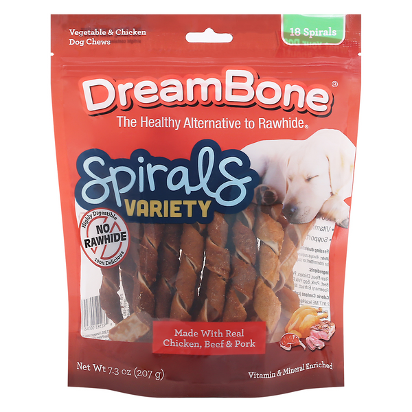 Save on DreamBone Spirals Dog Chews Variety 18 ct Order Online