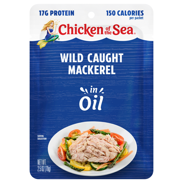 Chicken of the Sea Wild Caught Mackerel in Oil Pouch