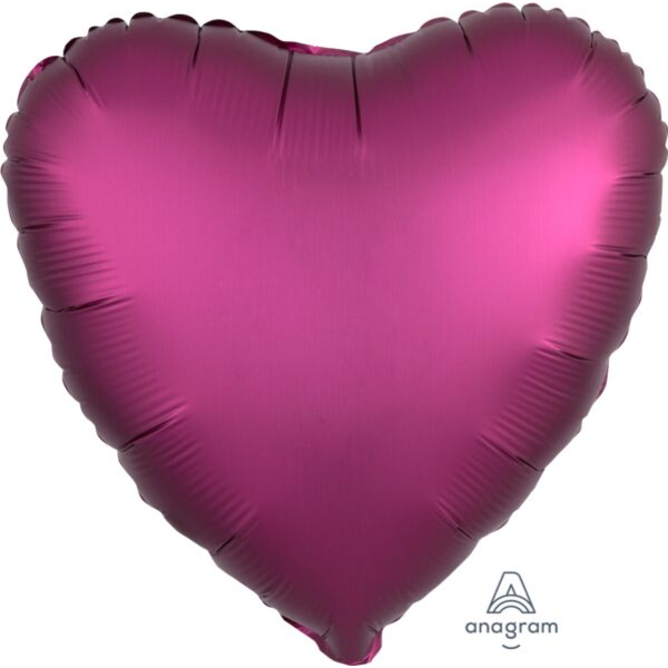Pomegranate Heart 17 Inch Luxe Helium-Filled Foil Balloon