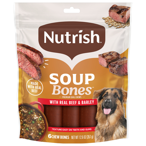 Rachael Ray Nutrish Soup Bones Beef & Barley Dog Chews - 6 ct