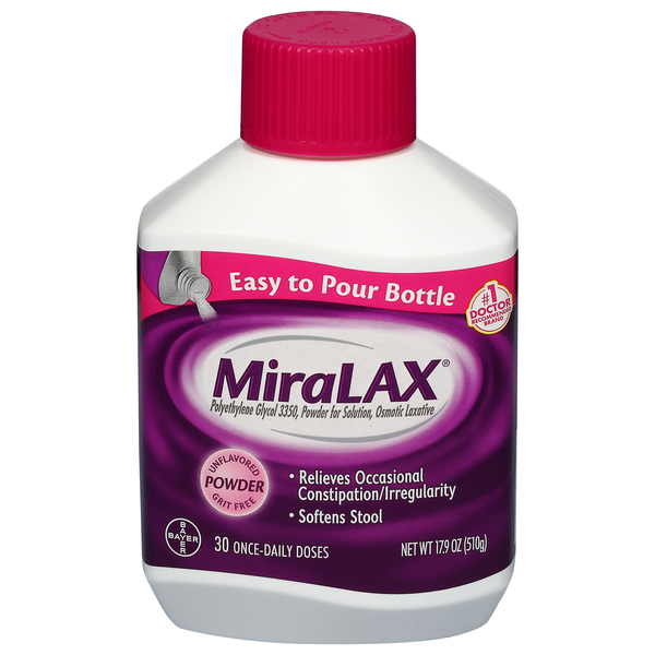 MiraLAX Osmotic Laxative Powder Unflavored