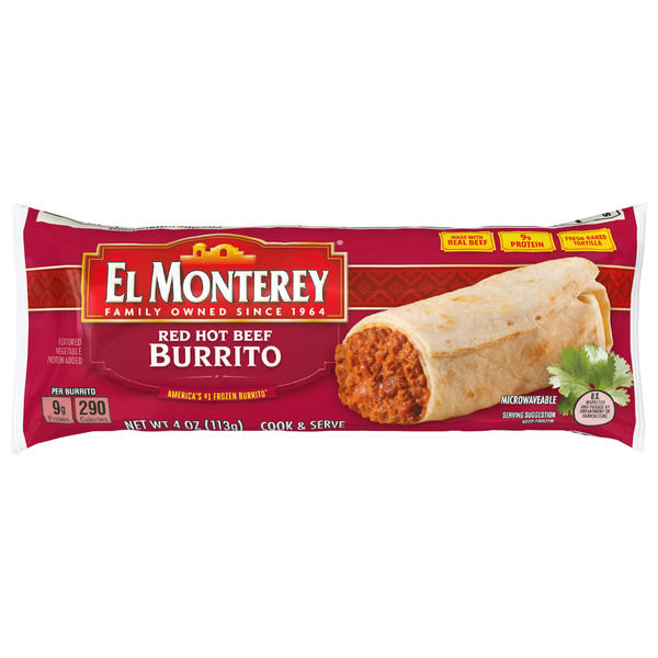 El Monterey Red Hot Beef Burrito Frozen