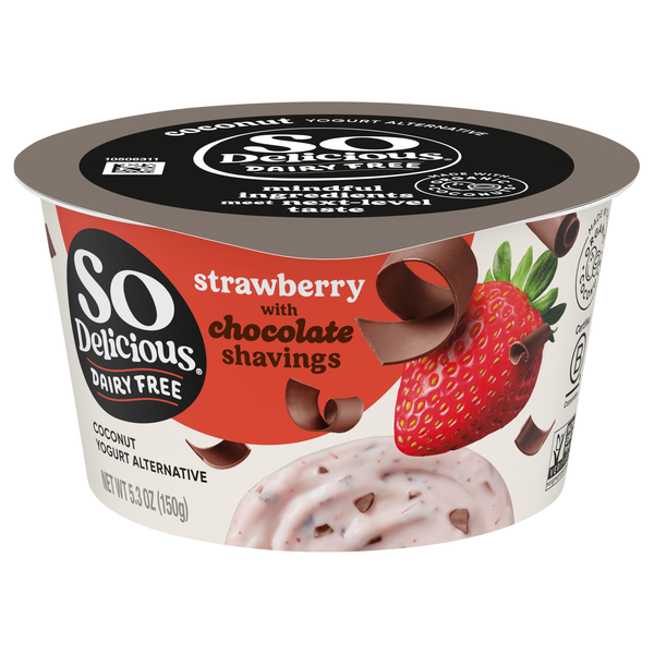 So Delicious Dairy Free Strawberry w/Chocolate Coconut Yogurt Alternative