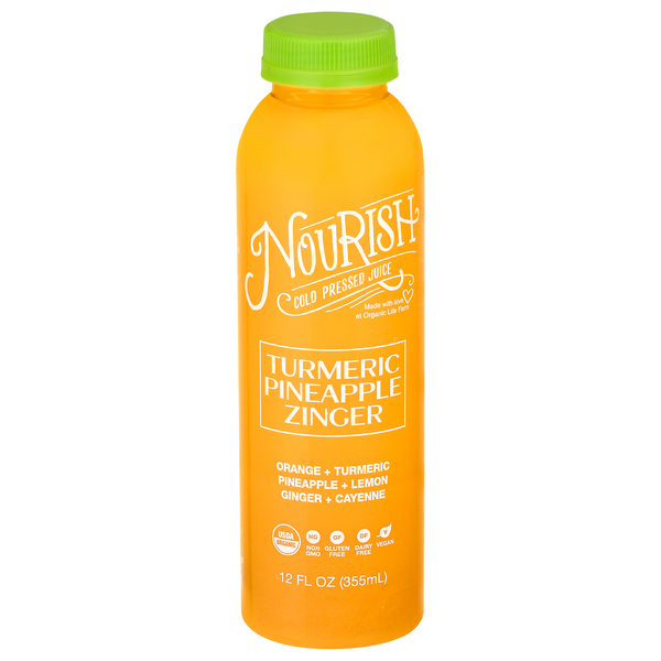 Save on Nourish Cold Pressed Juice Tumeric Pinapple Zinger Order Online