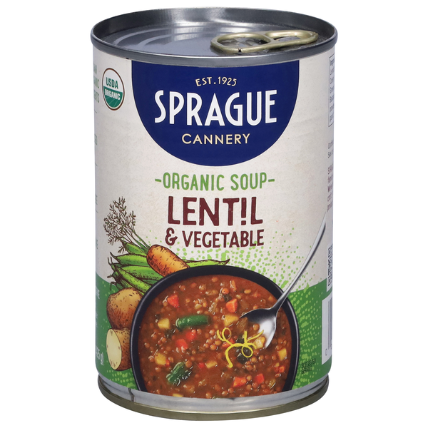 Sprague Organic Gluten Free Lentil & Vegetable Soup