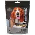 Companion Puffed Twists Peanut Butter Flavor Dog Chews - 4 ct