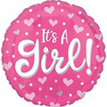 It's A Girl 18 Inch Helium-Filled Foil Balloon (Design Varies)