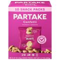 Partake Gluten Free Confetti Minis Crunchy Cookies Snack Packs - 10 ct