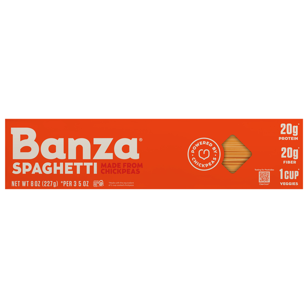 Banza Gluten Free High Protein Low Carb Chickpeas Spaghetti Pasta
