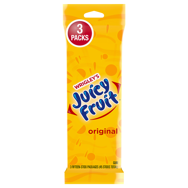 Wrigley's Juicy Fruit Original Gum - 3 ct