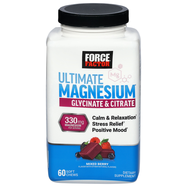Force Factor Mixed Berry 330 mg Ultimate Magnesium Soft Chews