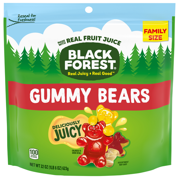 Black Forest Gluten Free Gummy Bears Candy Family Size