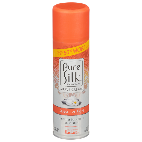 Save on Pure Silk Spa Therapy Shave Cream Sensitive Skin Value Size