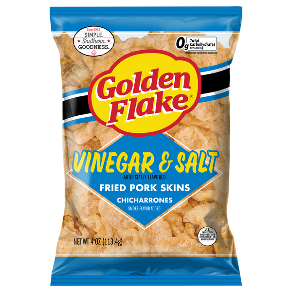 Golden Flake Vinegar & Salt Fried Pork Skins