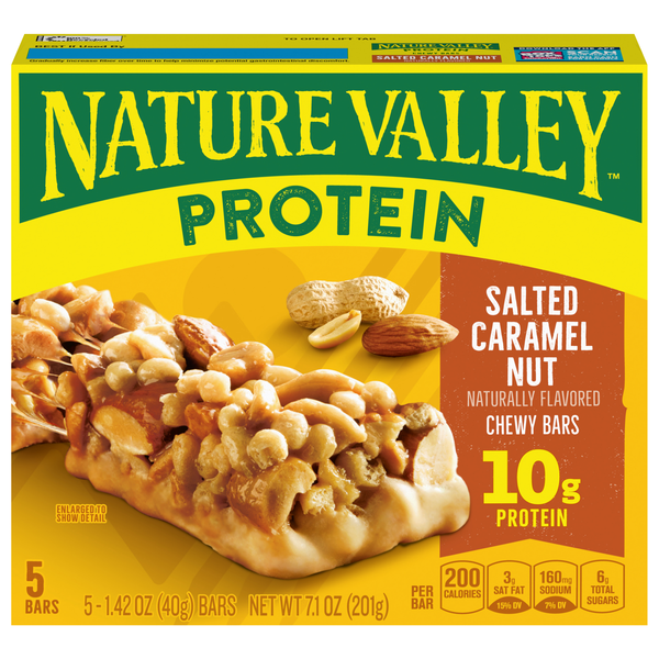 Nature Valley Chewy Salted Caramel Nut Protein Bars - 5 ct