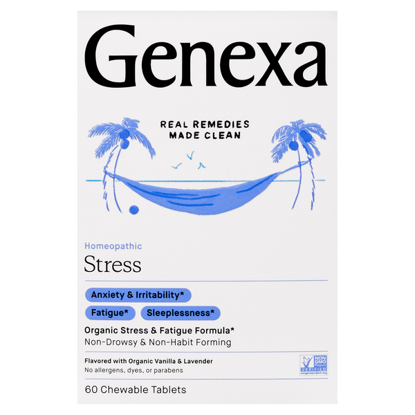 Genexa Homeopathic Stress & Fatigue Chewable Tablets