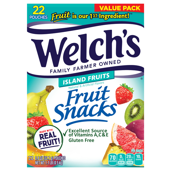 Welch's Fruit Snacks Island Fruits - 22 ct
