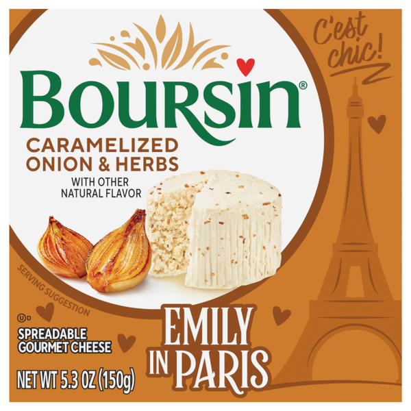 Boursin Caramelized Onion & Herbs Spreadable Gourmet Cheese