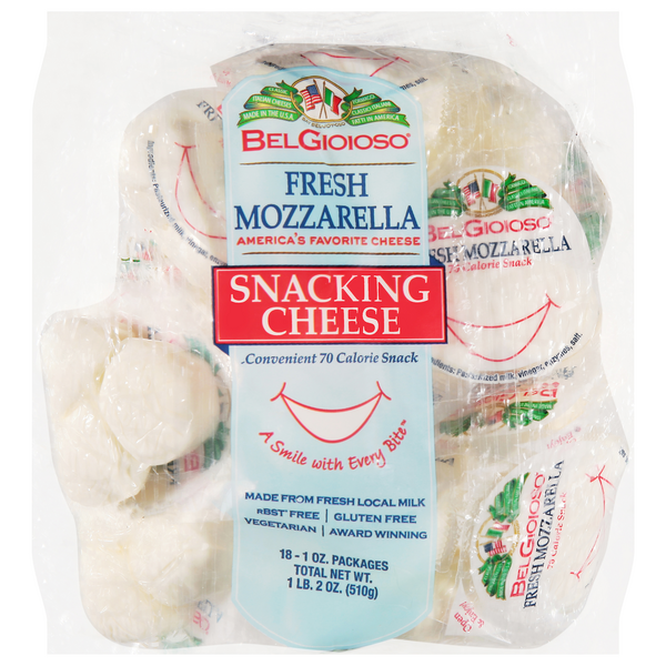 BelGioioso Fresh Mozzarella Snacking Cheese - 18 ct