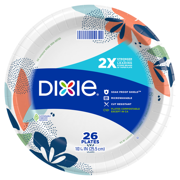 Dixie Paper Plates 10 1/16 Inch