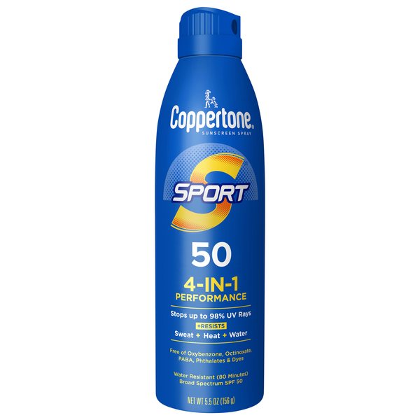 Coppertone Sport 4-in-1 Performance Sunscreen Spray SPF 50