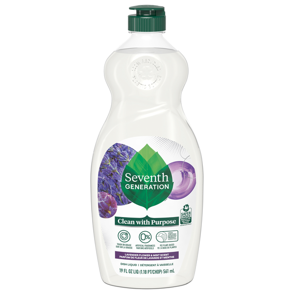 Seventh Generation Lavender Flower & Mint Scent Liquid Dish Soap