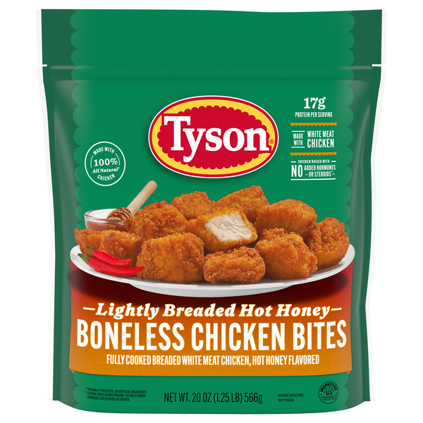 Tyson Lightly Breaded Hot Honey Boneless Chicken Bites Frozen