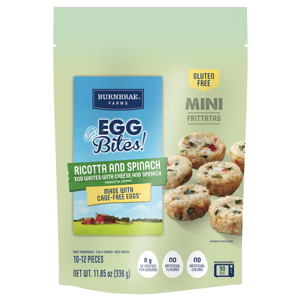 Burnbrae Farms EGG Bites! Gluten Free Spinach & Ricotta Mini Frittatas