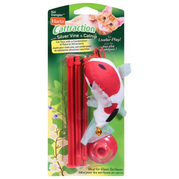 Hartz Cattraction Cat Toy with Silver Vine & Catnip Koi Dangler