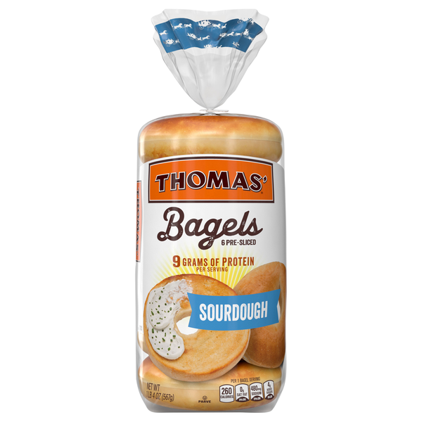 Thomas' Sourdough Bagels - 6 ct