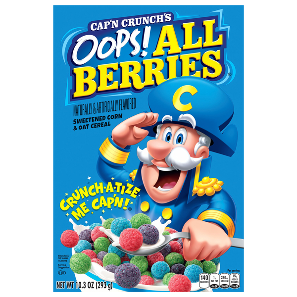 Cap'n Crunch's OOPS! All Berries Sweetened Corn & Oat Cereal