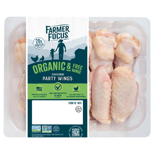 Farmer Focus Organic Free Range Chicken Party Wings