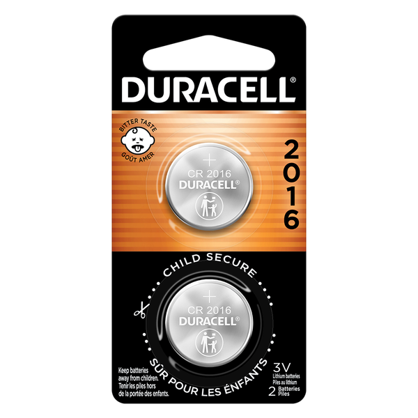 Duracell CR2016 Lithium Coin Batteries 3V