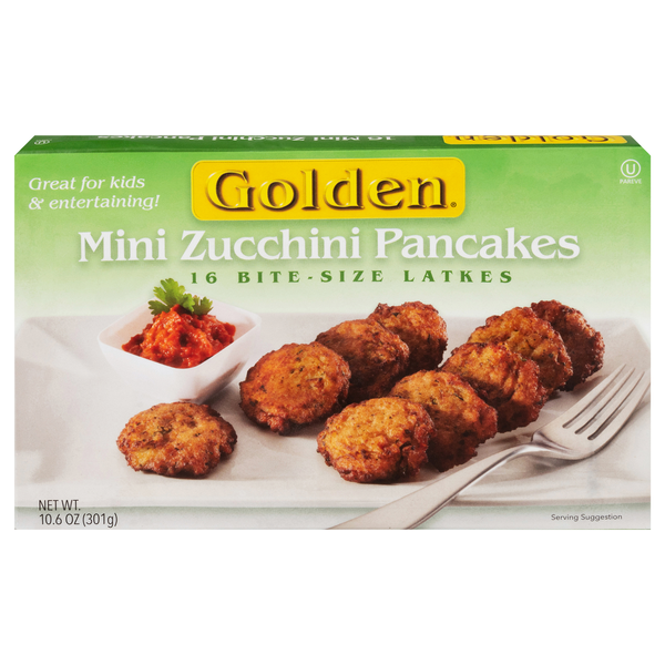 Golden Mini Zucchini Pancakes - 16 ct Frozen