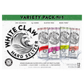 White Claw Hard Seltzer Variety Lime Raspberry Grapefruit Cherry - 12 pk