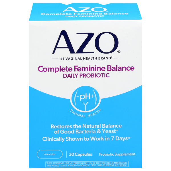 AZO Complete Feminine Balance Daily Probiotic Capsules
